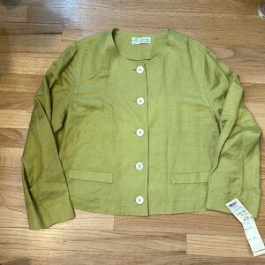 NWT J. London linen blend loose blazer or top